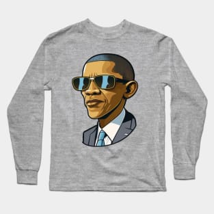 Barack Obama Coolest President Long Sleeve T-Shirt